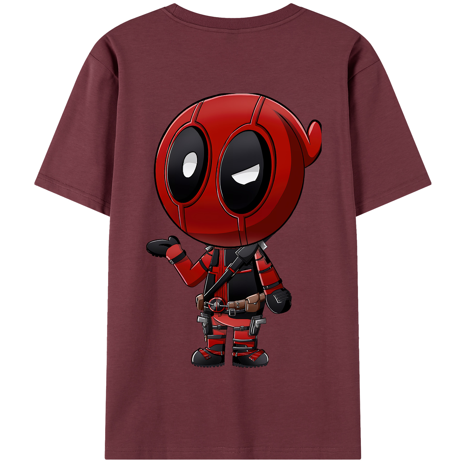 （画像用） Deadpool デッドプール 綿100％半袖Tシャツ（背面プリント）